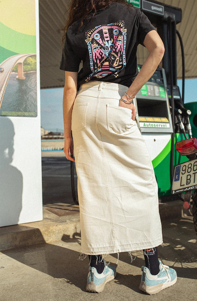 Long Denim Skirt