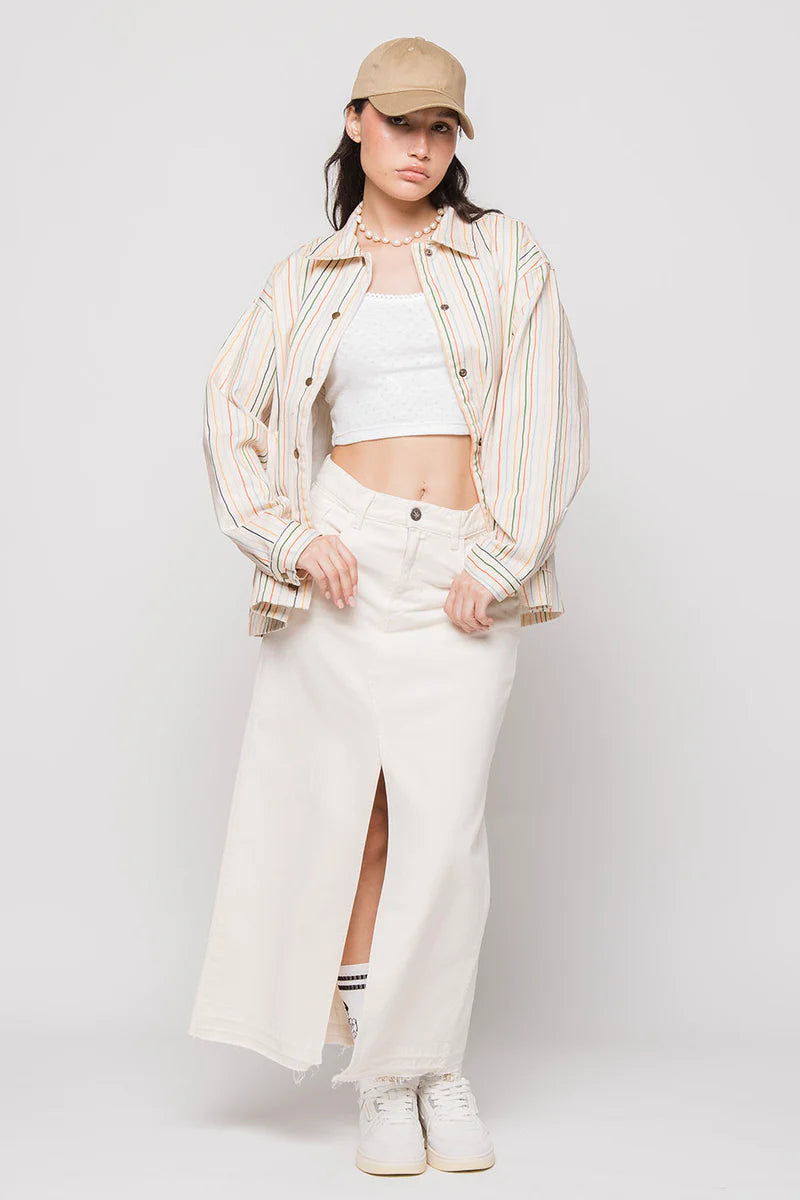 Long Denim Skirt