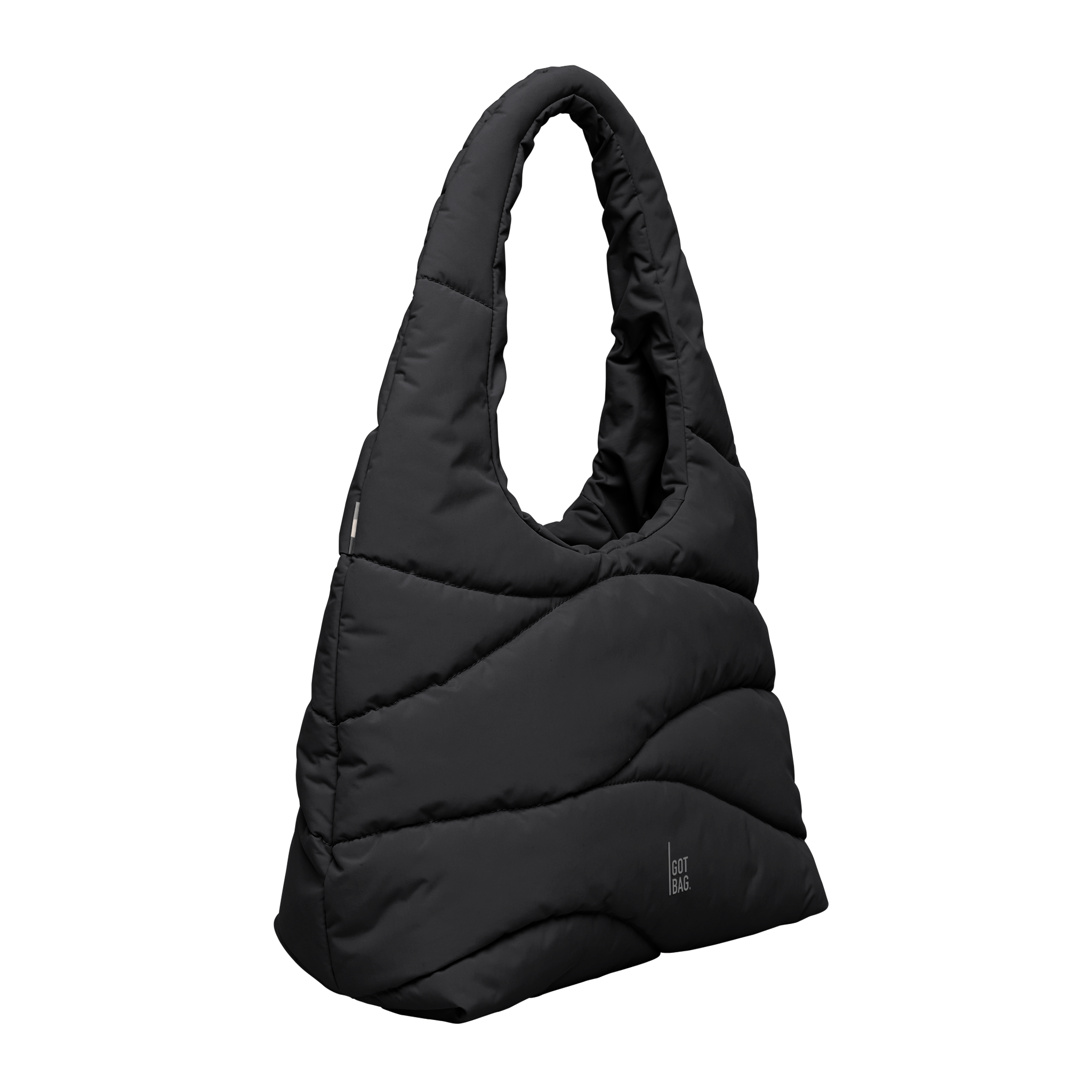 Wavy Puffer Shoulder Bag (Monochrome)