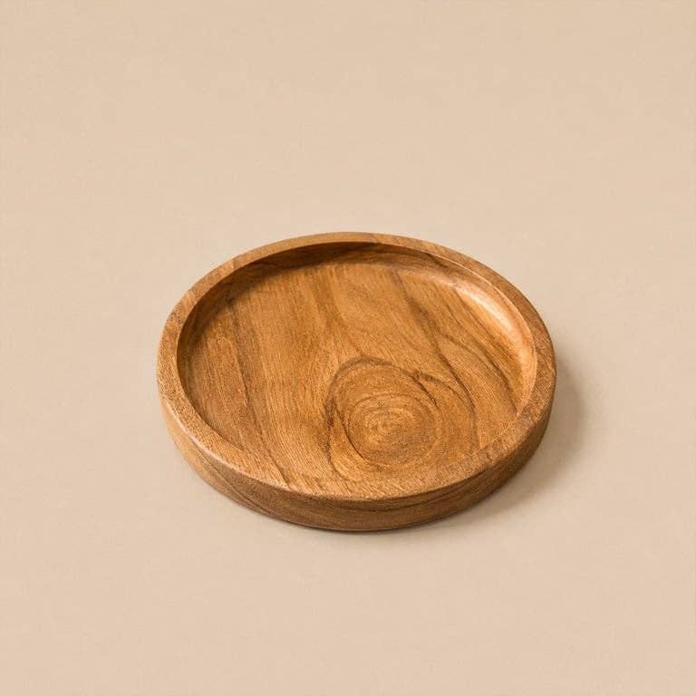 Teak-Untersetzer niedrig