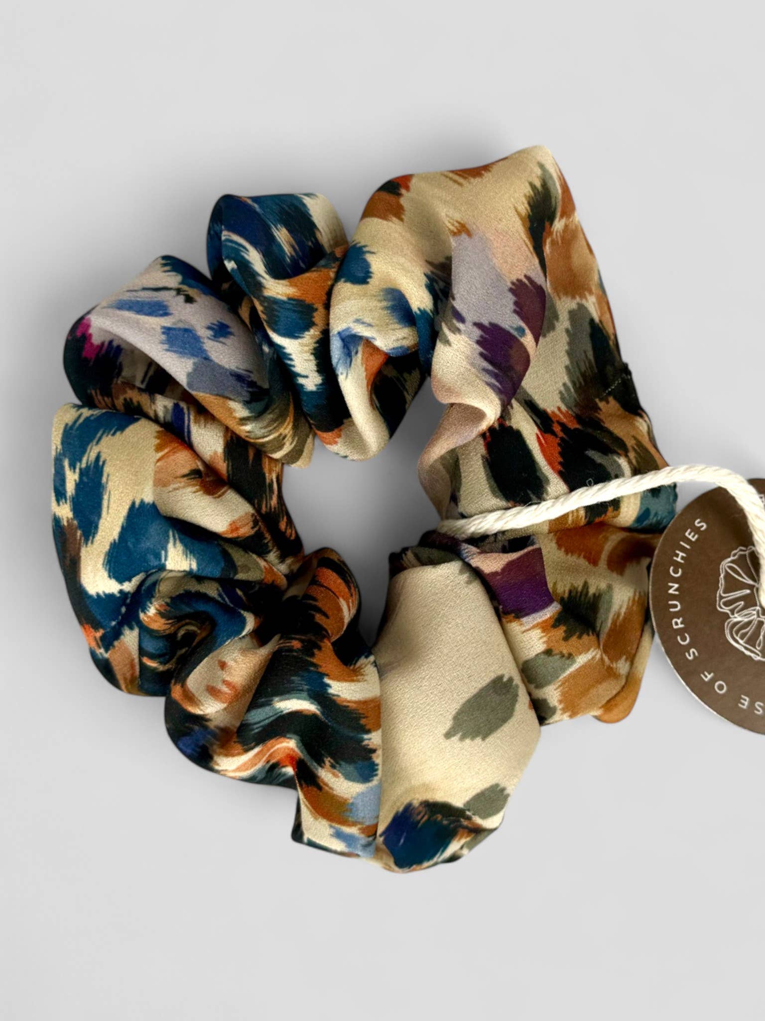 Scrunchie - Bunter Leopard - Recycelt