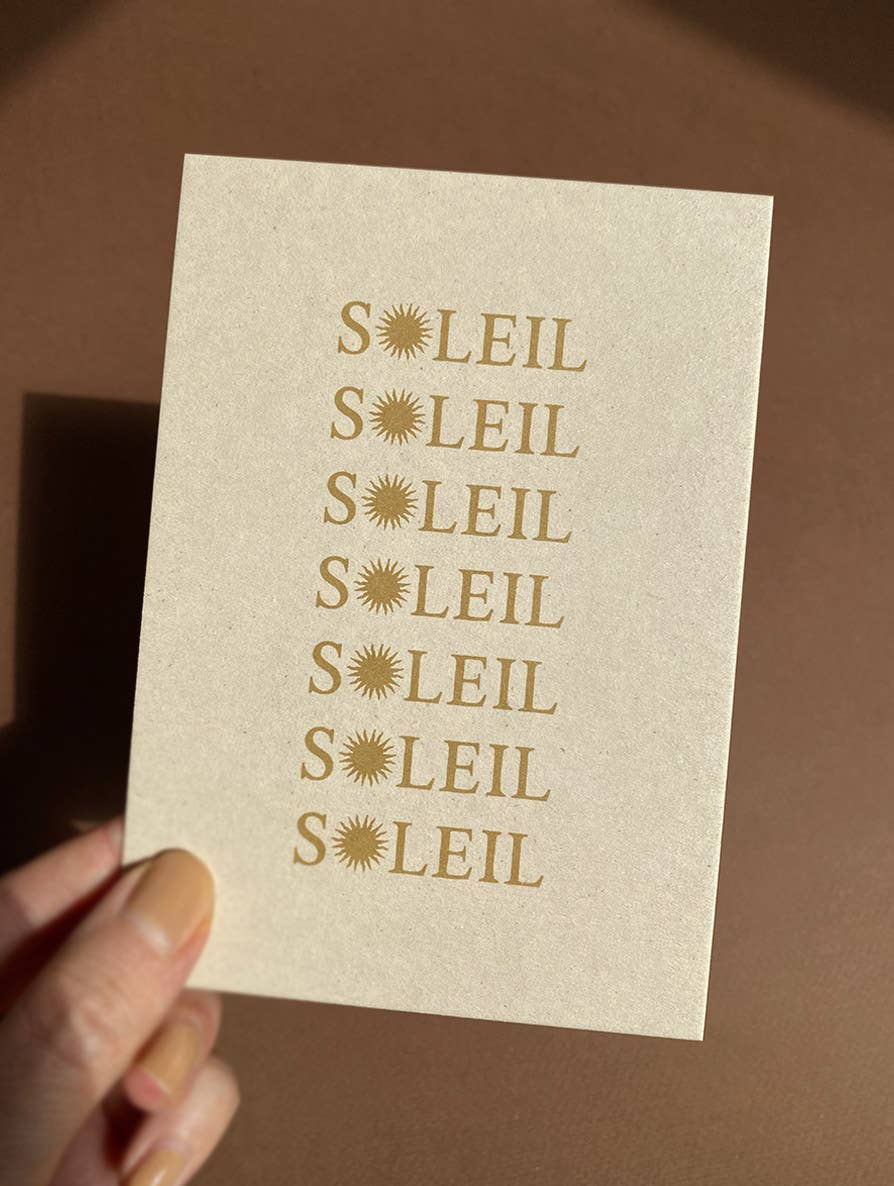 SOLEIL SOLEIL SOLEIL - Postkarte - Sonnenschein-Karte 🌞