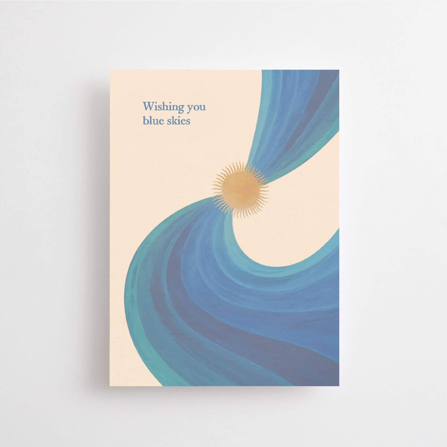 Postkarte „Wishing you blue skies“