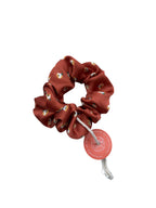 Scrunchie - Rust Flower - Recycelt