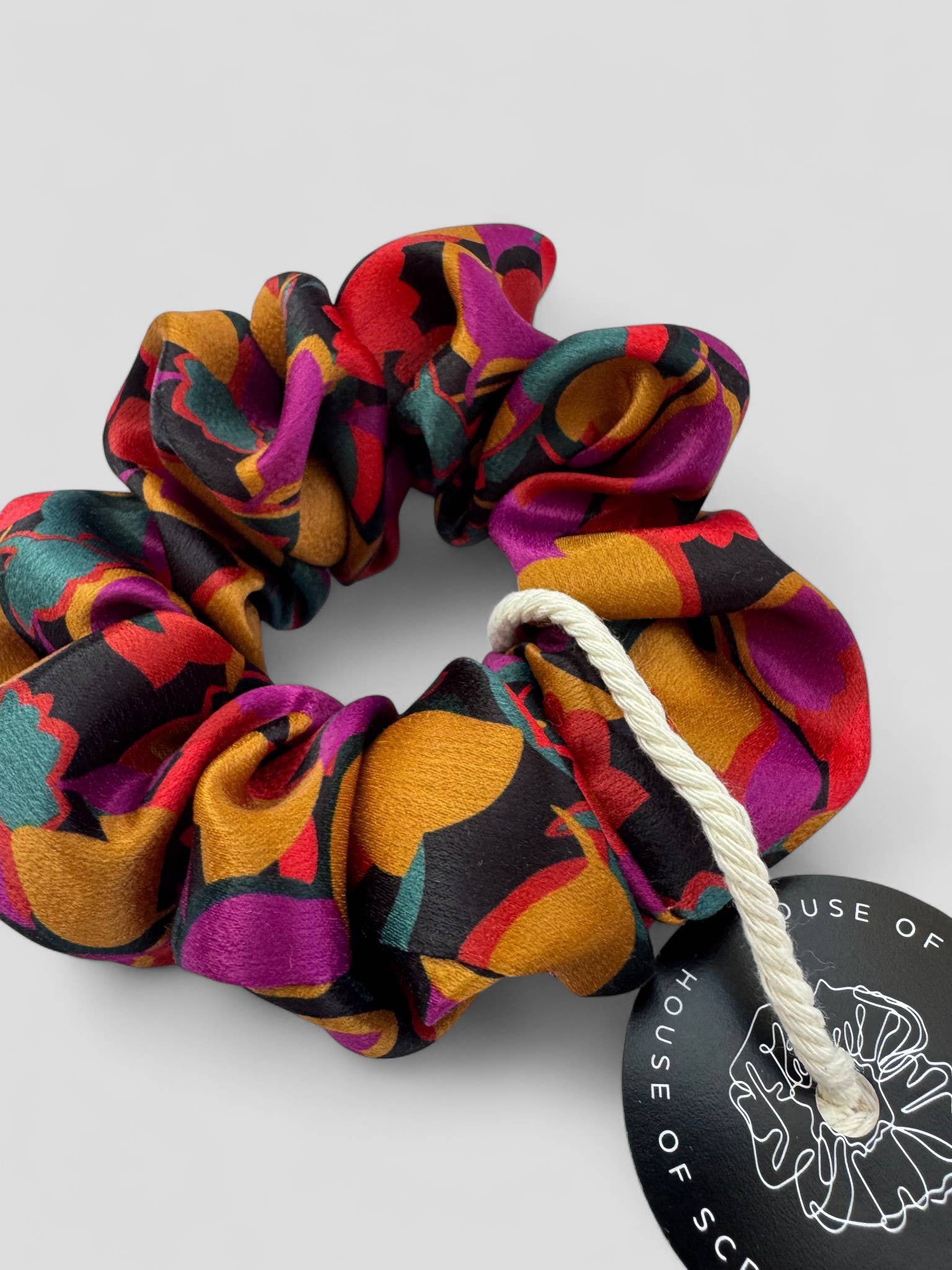 Scrunchie - Warme Winter Blumen - Recycelt