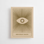 Birthday Magic – Postkarte mit Tarot-Auge-Motiv zur Feier