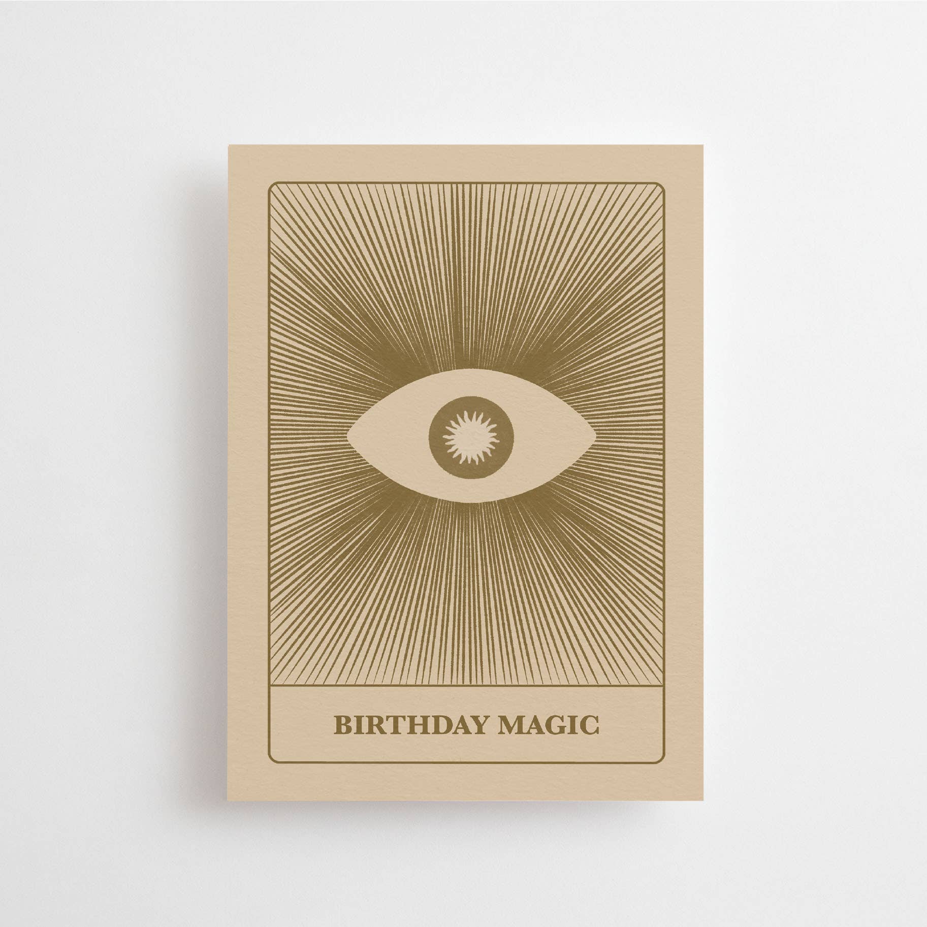 Birthday Magic – Postkarte mit Tarot-Auge-Motiv zur Feier