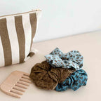 Mini  Leopad / Blau Jeans Haargummi