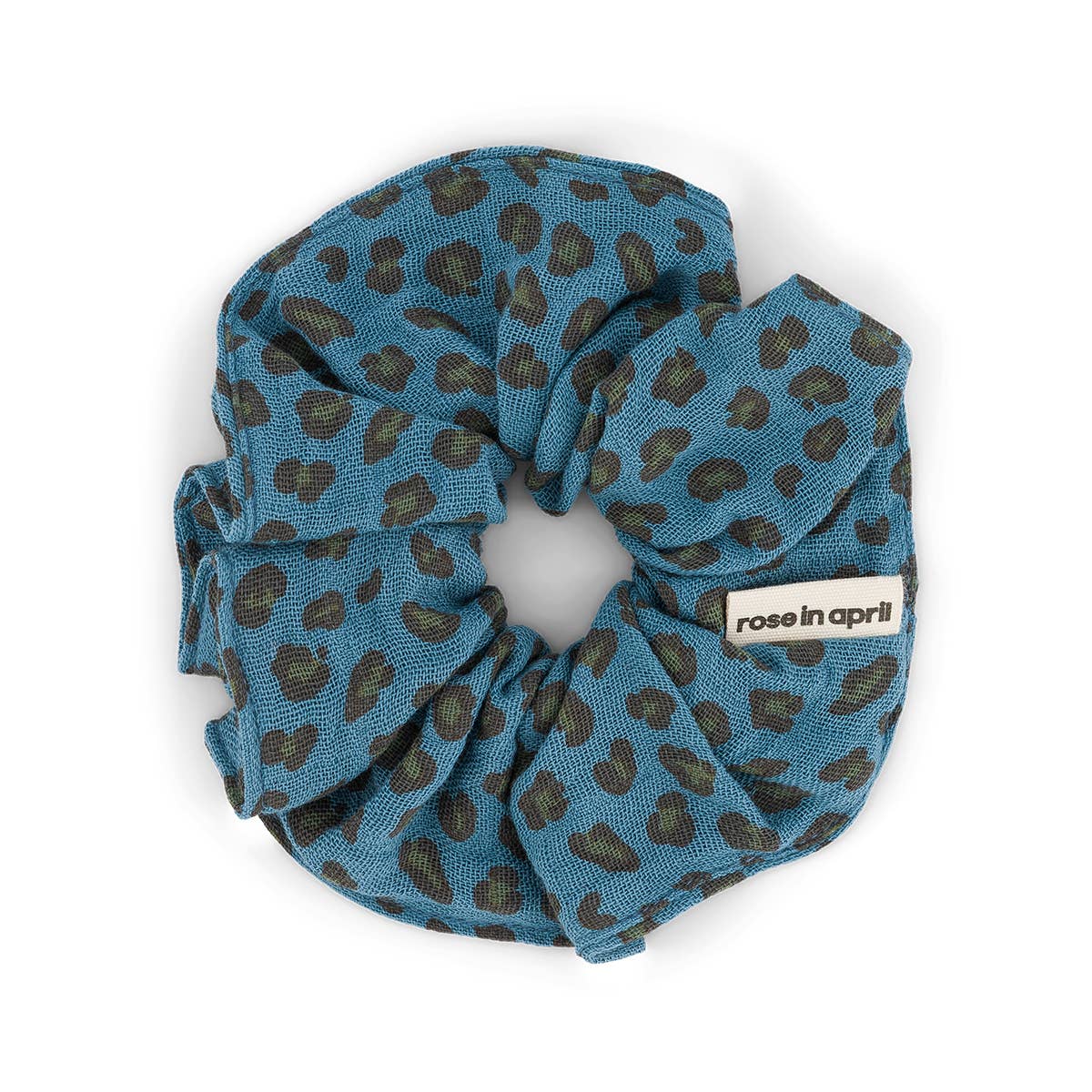 Mini  Leopad / Blau Jeans Haargummi