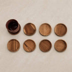 Teak-Untersetzer niedrig