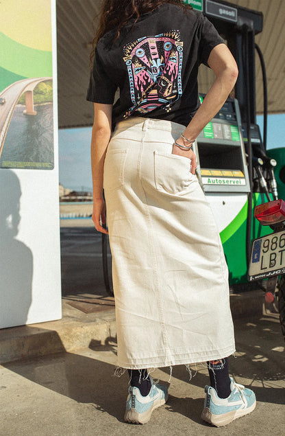 Long Denim Skirt