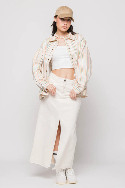 Long Denim Skirt