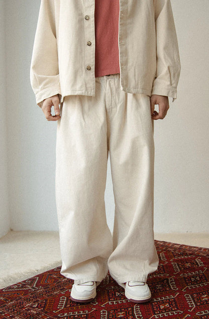 PANT. WIDE LEG EMBROIDERY CAMELIA