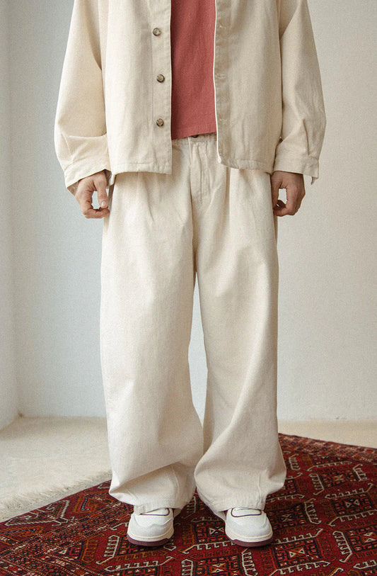 PANT. WIDE LEG EMBROIDERY CAMELIA