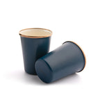 ENAMEL 2-TONE TALL CUP SET INDIGO BLUE