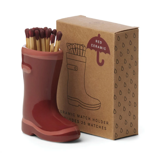 Wellington Boot Matches Holder with 25 Matches