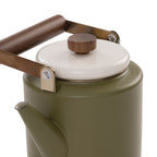 2-FARBIG EMAILLIERTER KESSEL OLIVE