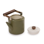 2-FARBIG EMAILLIERTER KESSEL OLIVE