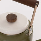 2-FARBIG EMAILLIERTER KESSEL OLIVE