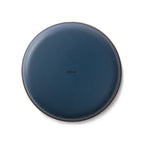 ENAMEL 2-TONE DEEP PLATE SET INDIGO BLUE