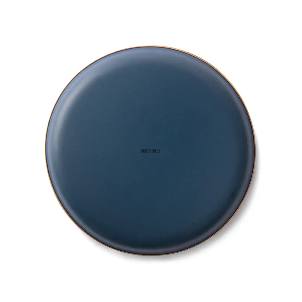 ENAMEL 2-TONE DEEP PLATE SET INDIGO BLUE