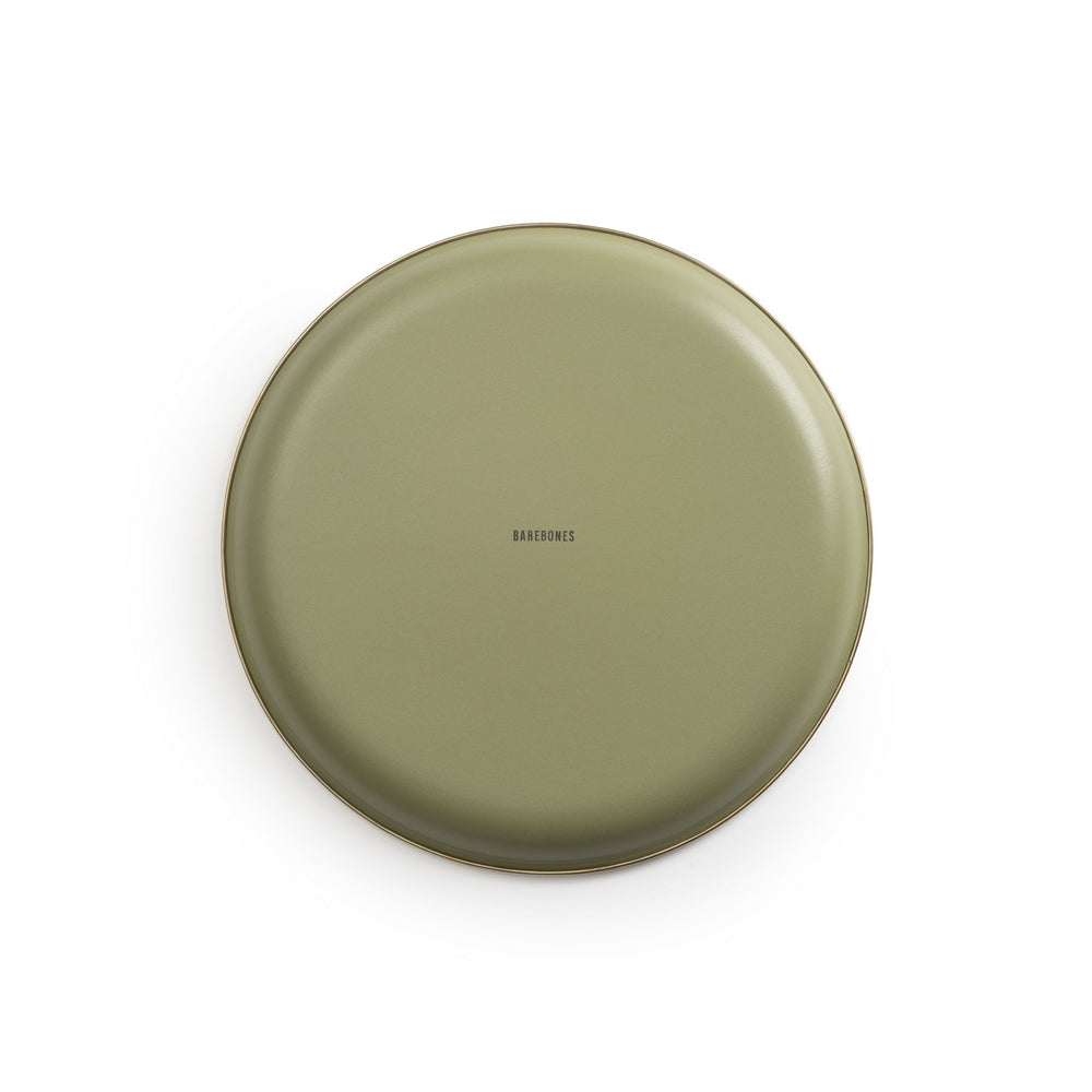 ENAMEL 2-TONE DEEP PLATE SET OLIVE