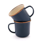 ENAMEL 2-TONE MUG SET INDIGO BLUE