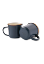 ENAMEL 2-TONE MUG SET INDIGO BLUE