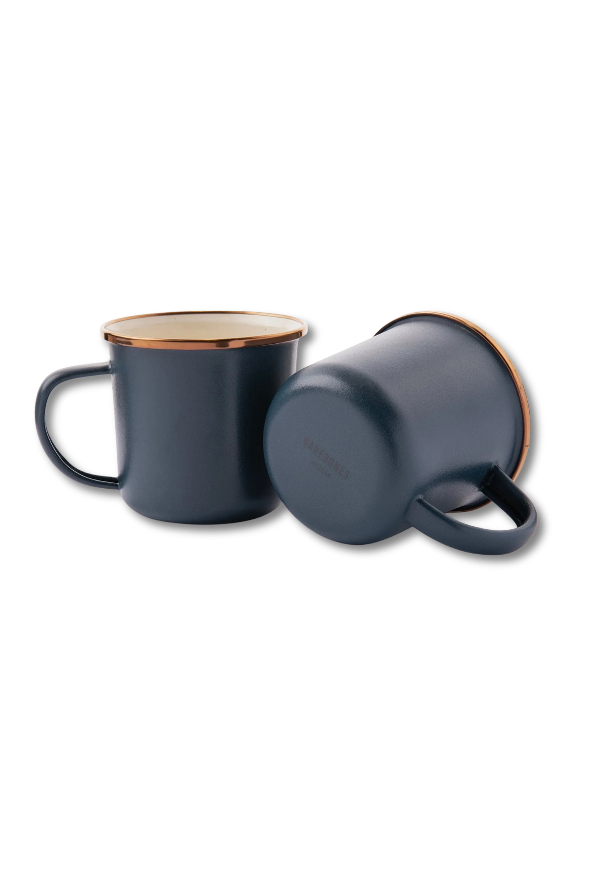 ENAMEL 2-TONE MUG SET INDIGO BLUE