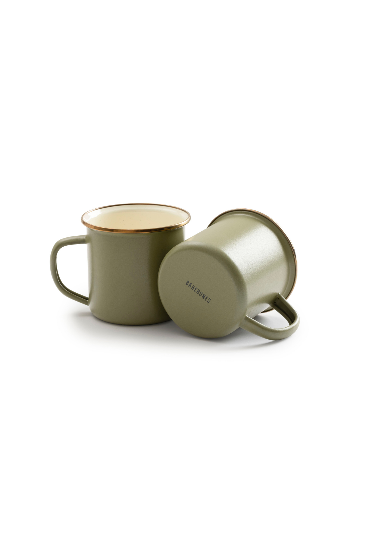 ENAMEL 2-TONE MUG SET - OLIVE