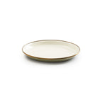 ENAMEL 2-TONE SALAD PLATE SET OLIVE