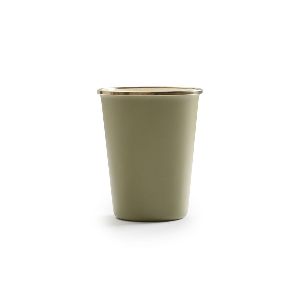 ENAMEL 2-TONE TALL CUP SET OLIVE
