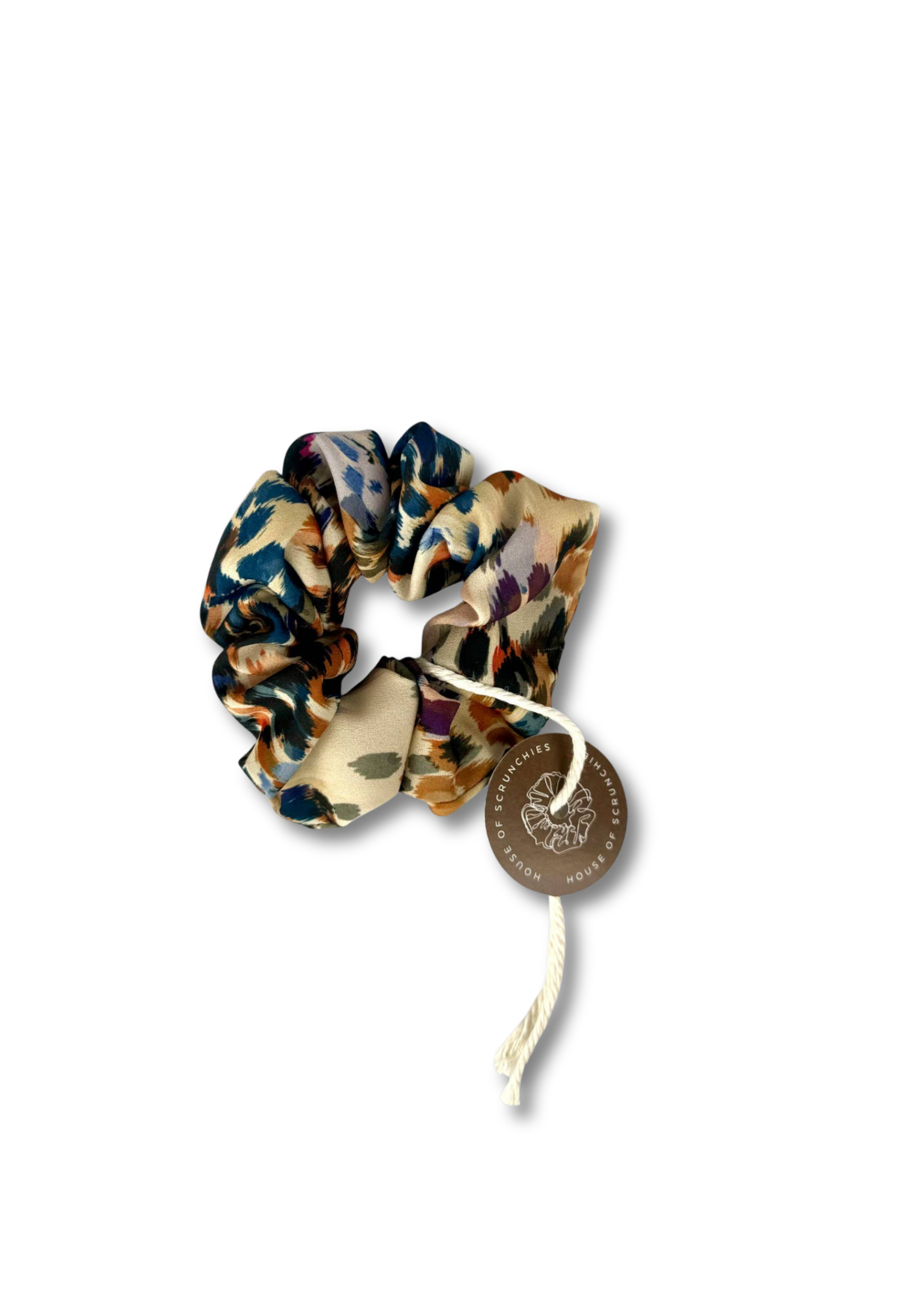 Scrunchie - Bunter Leopard - Recycelt