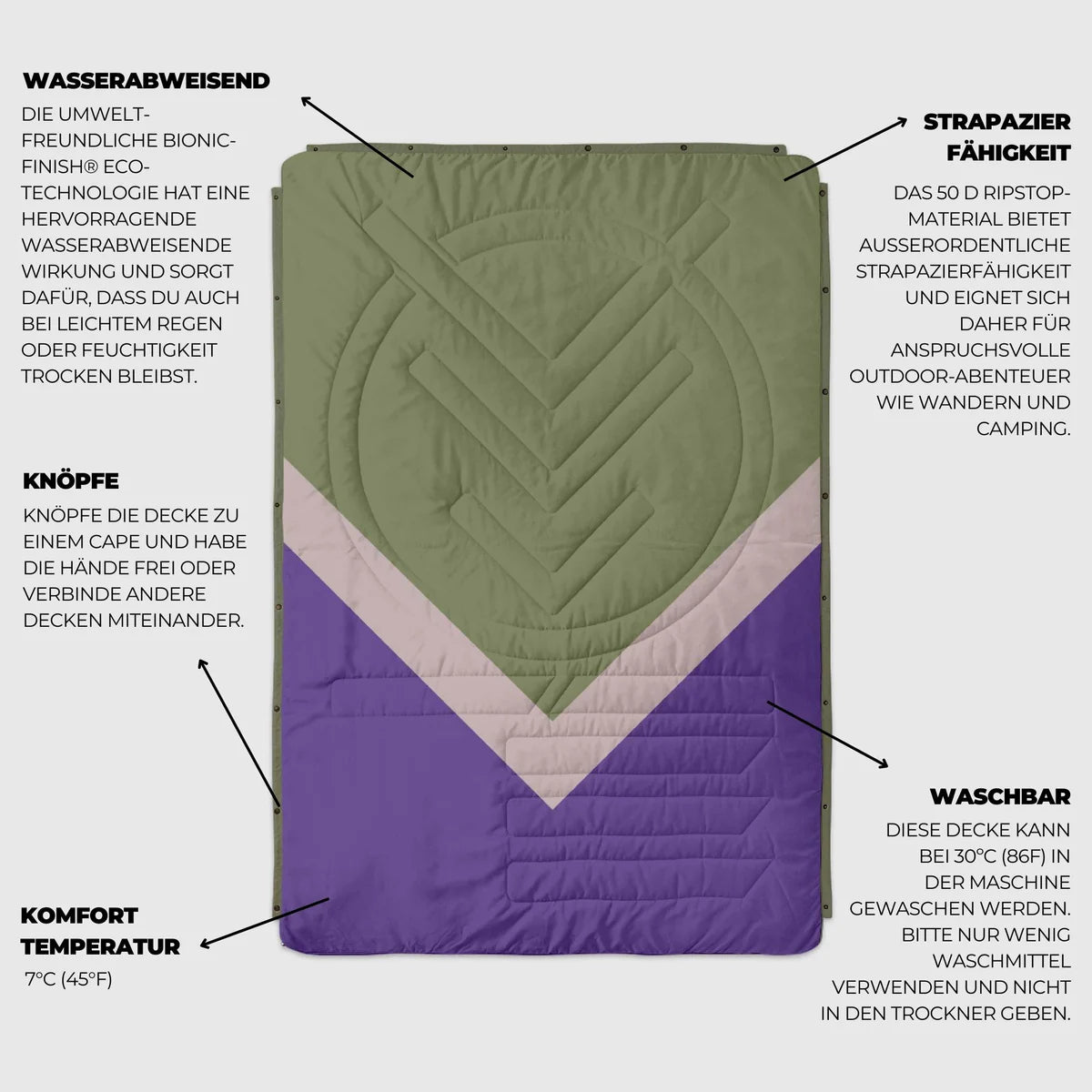 Cloudtouch Pillow Blanket Light Forest