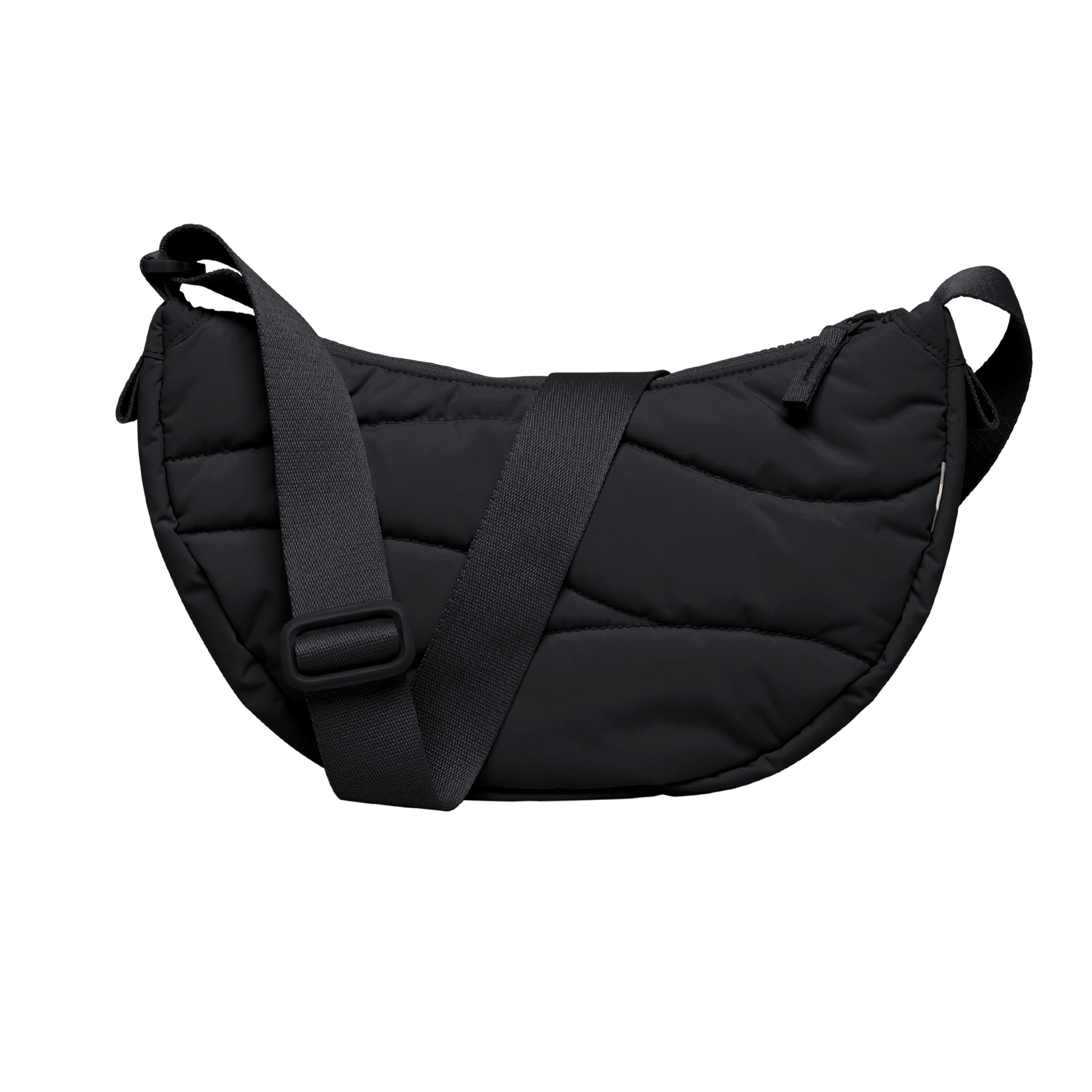 Wavy Puffer Moon Bag (Monochrome)