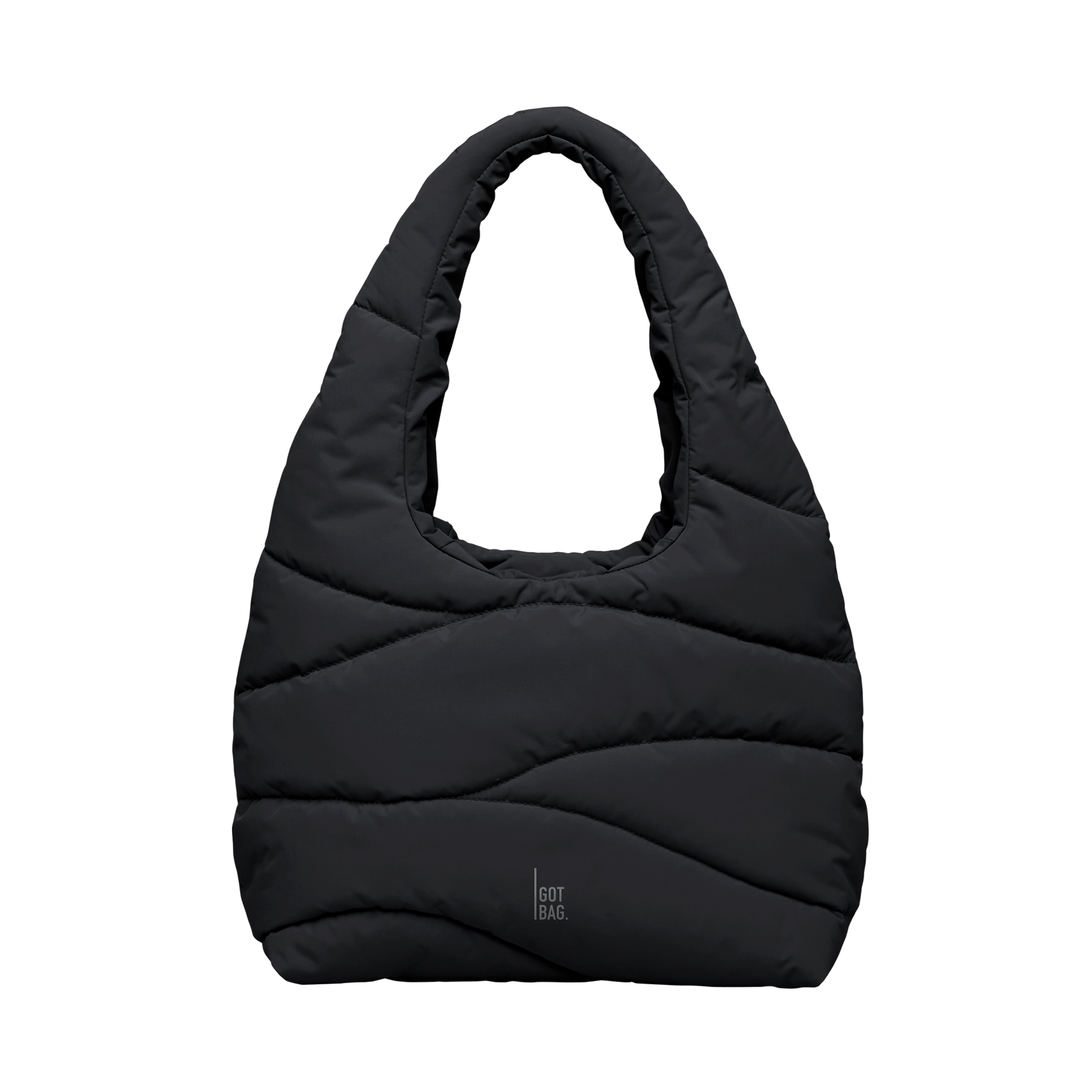 Wavy Puffer Shoulder Bag (Monochrome)