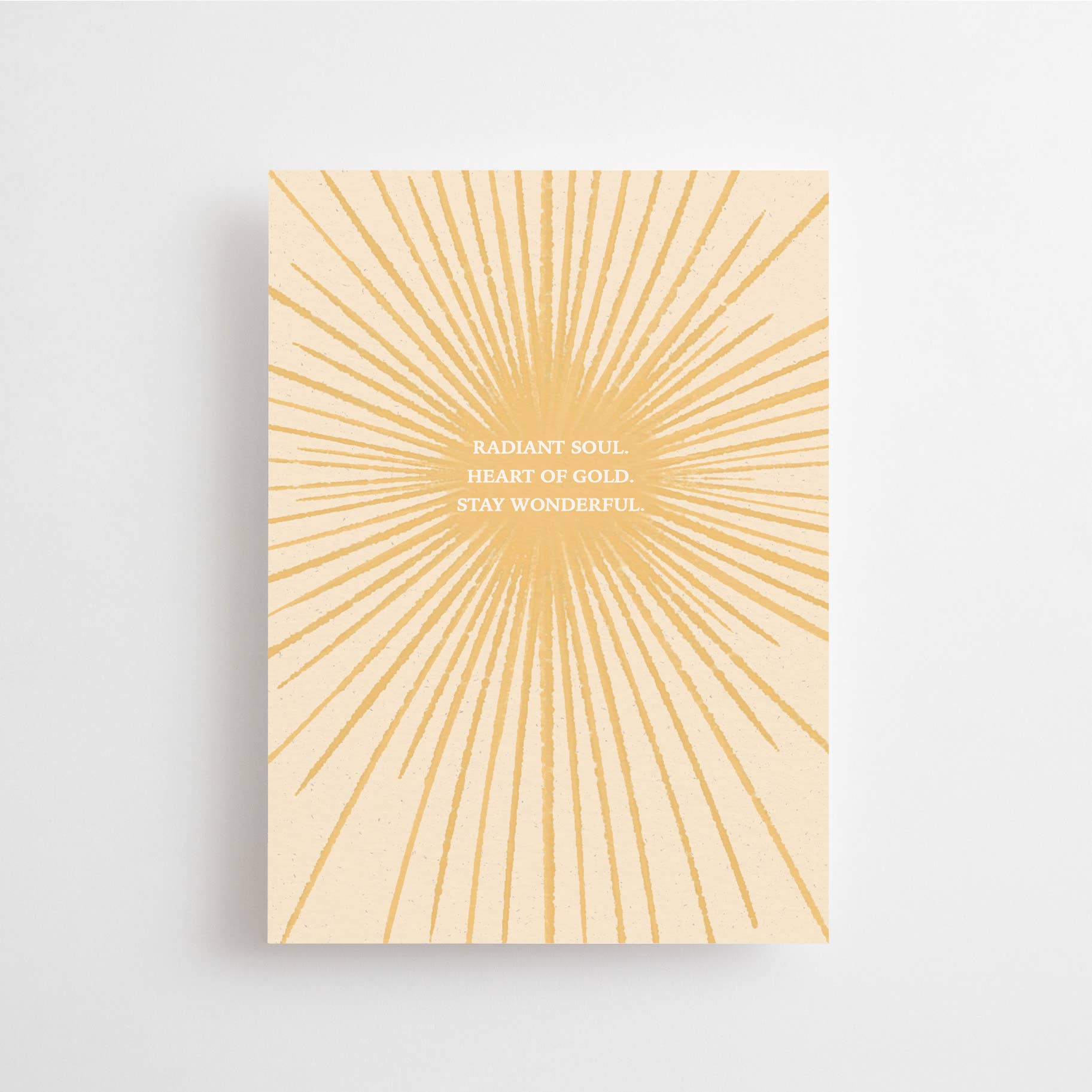 RADIANT SOUL. HEART OF GOLD. STAY WONDERFUL. - Postkarte -