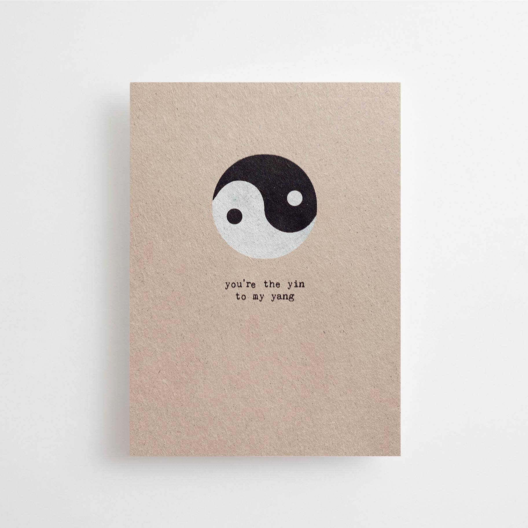 Du bist das Yin zu meinem Yang – Postkarte