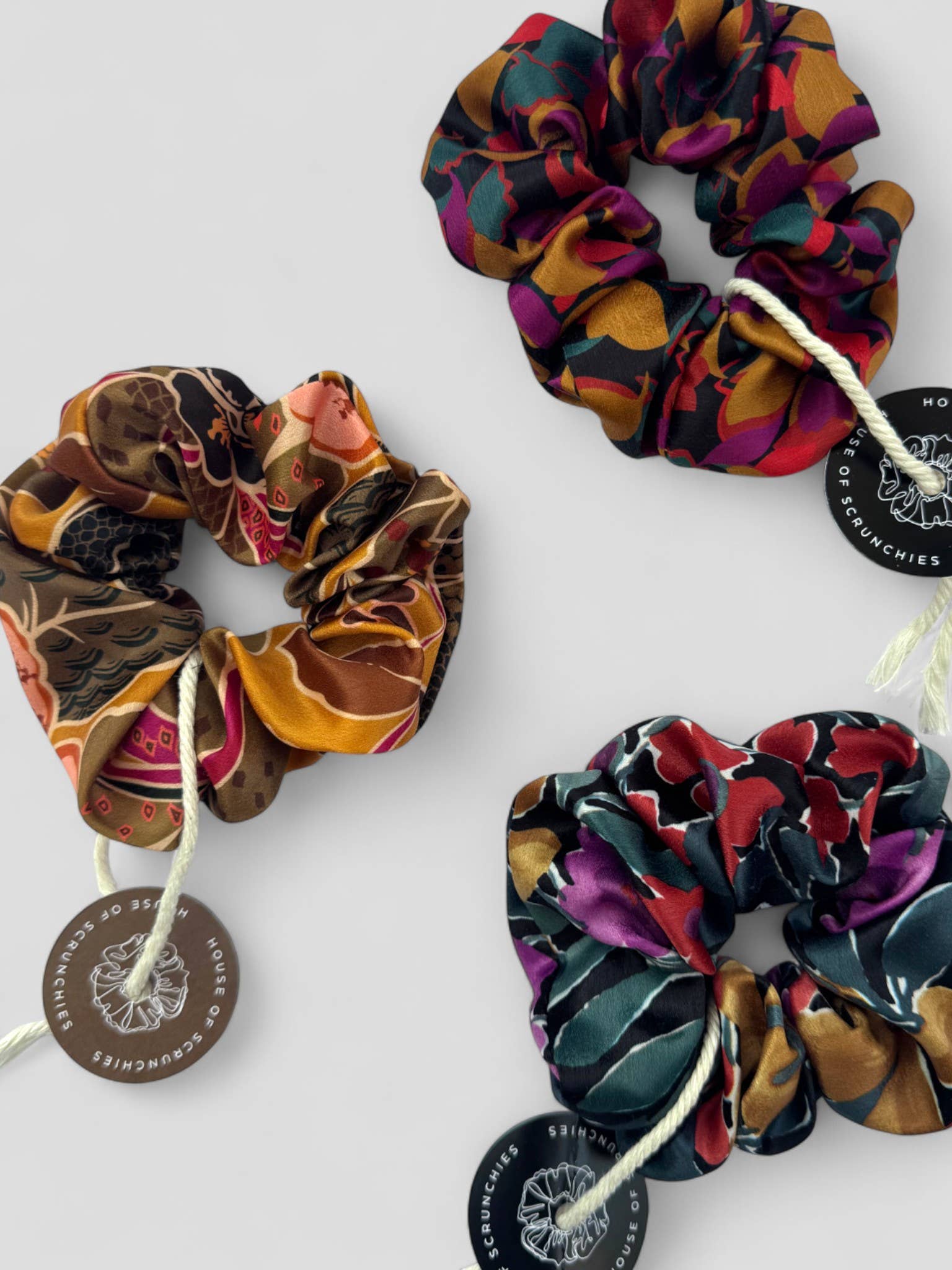 Scrunchie - Warme Winter Blumen - Recycelt