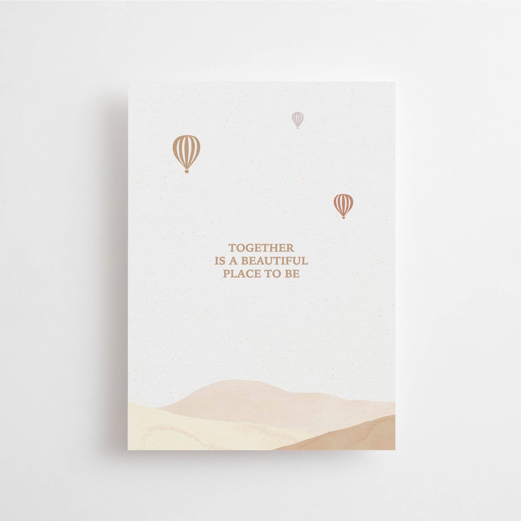 ZUSAMMEN IST EIN WUNDERSCHÖNER ORT ZUM VERWEILEN - POSTKARTE -