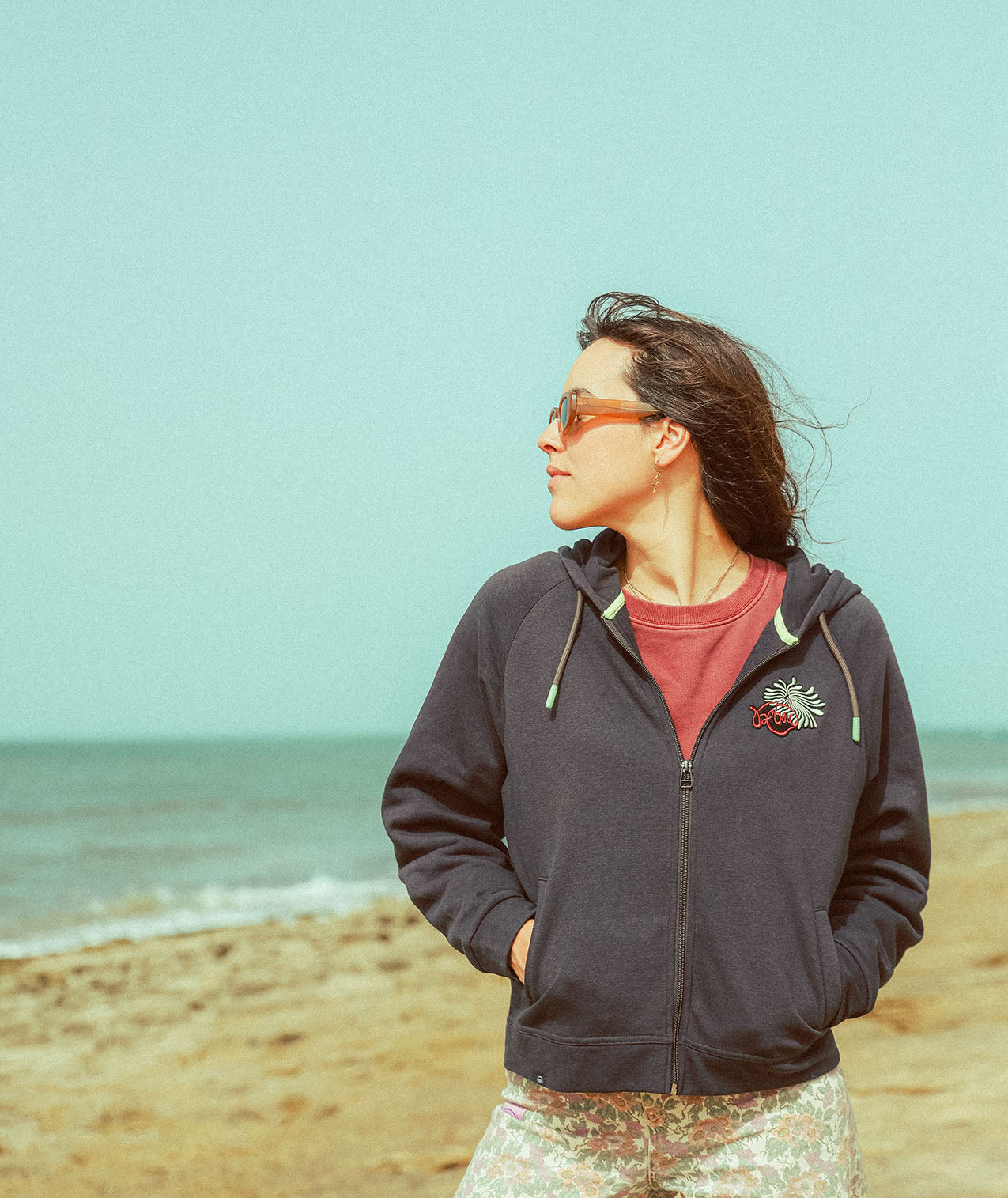 Simolis Zipped Fleece Hood