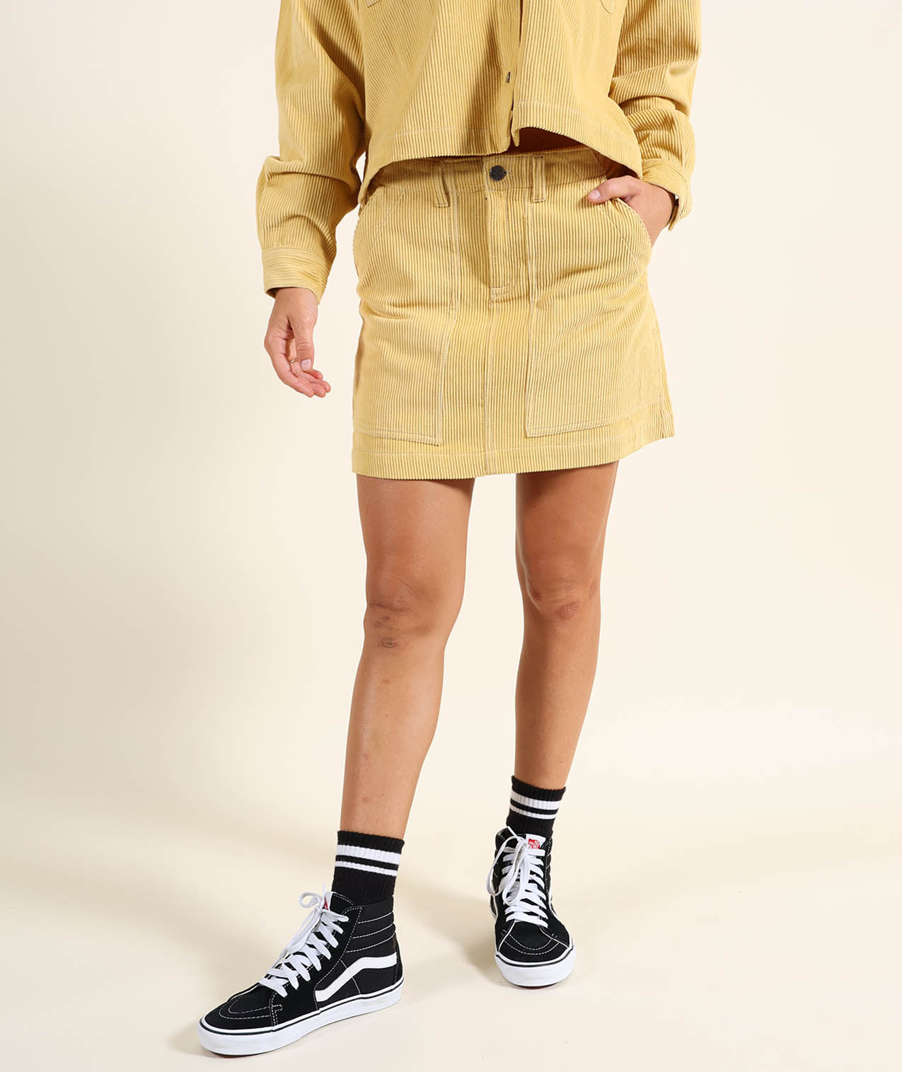 Cord Short Skirt