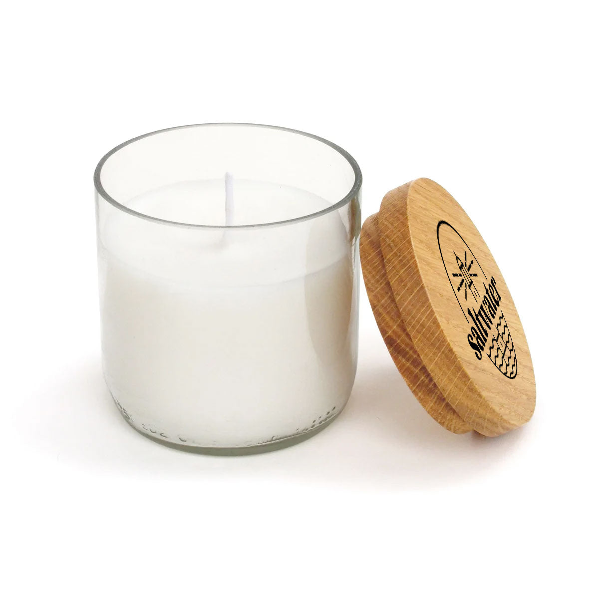 Glas mit Kerze